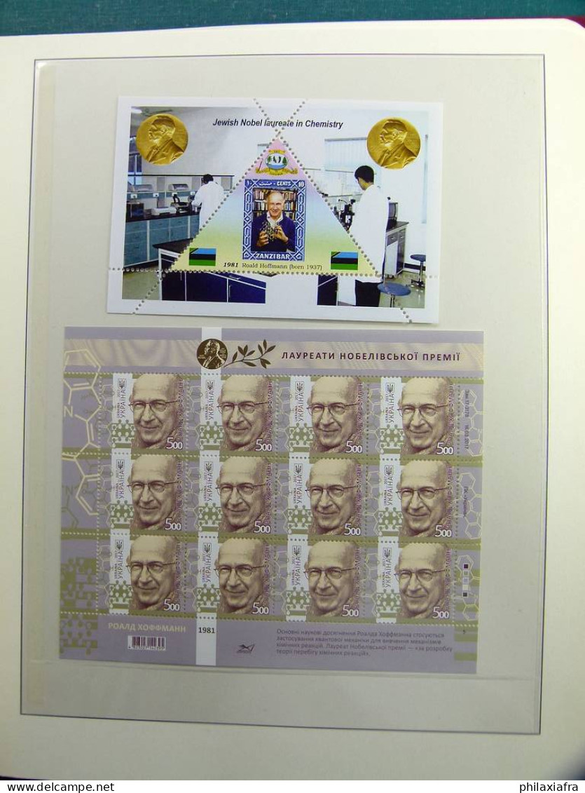 Collection thème prix Nobel, timbres neufs oblitéré Histoire postale