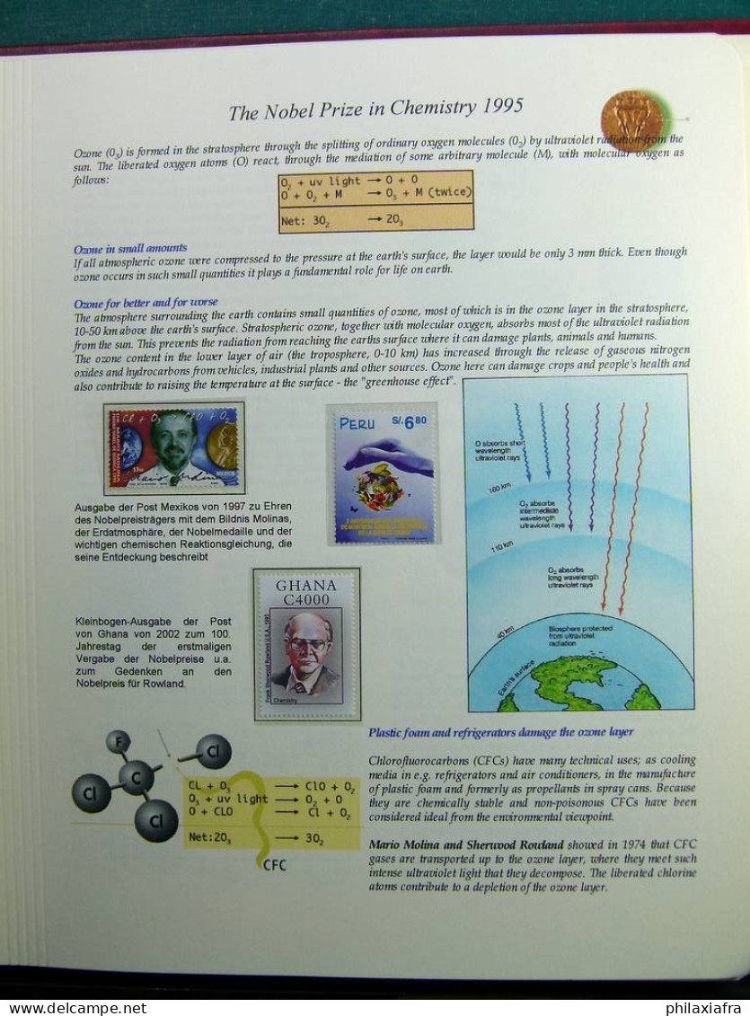 Collection thème prix Nobel, timbres neufs oblitéré Histoire postale