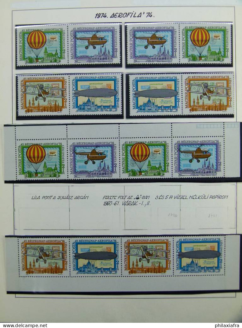 Collection spécialisé Hongrie album timbres neufs et oblitéré années 50 Brochure