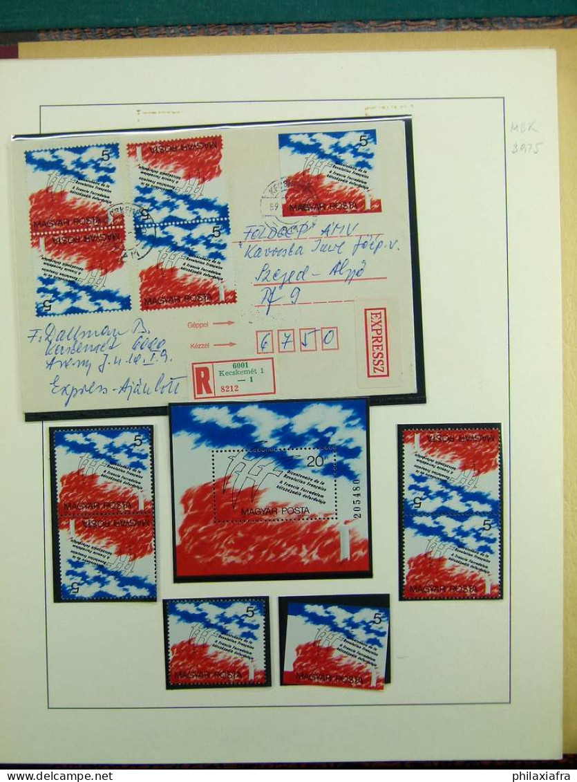 Collection spécialisé Hongrie album timbres neufs et oblitéré années 50 Brochure