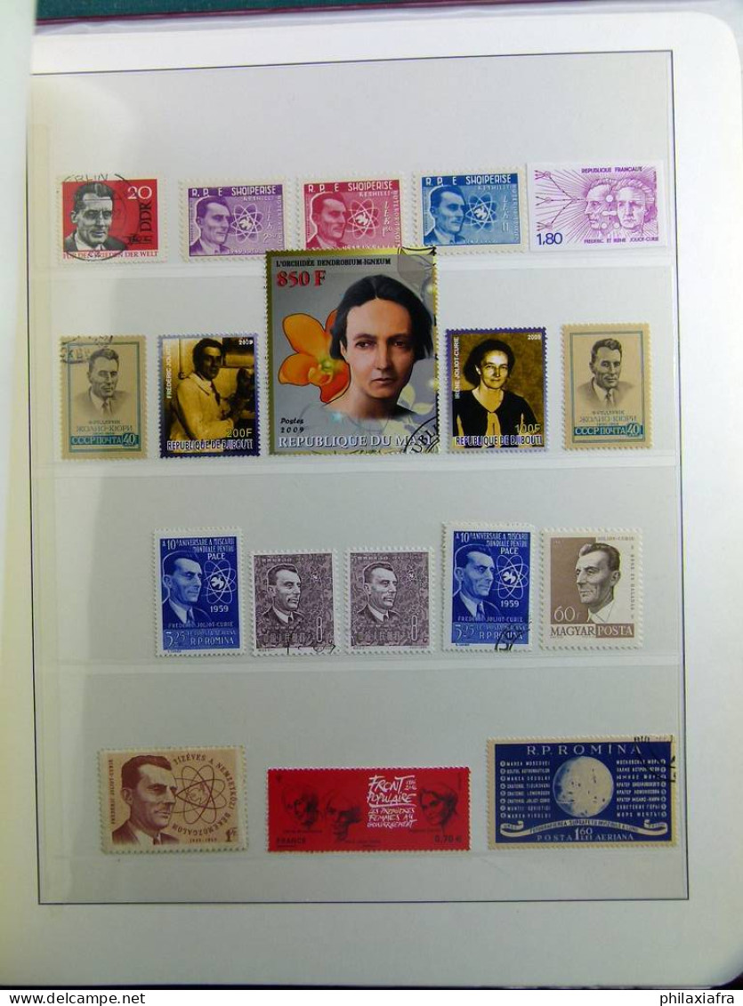 Collection thème des prix Nobel timbres neufs oblitéré histoire postale album 