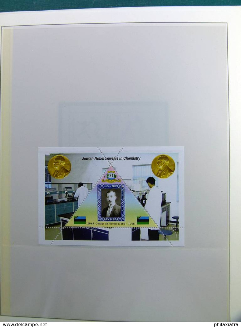 Collection thème des prix Nobel, album timbres neufs oblitéré histoire postale