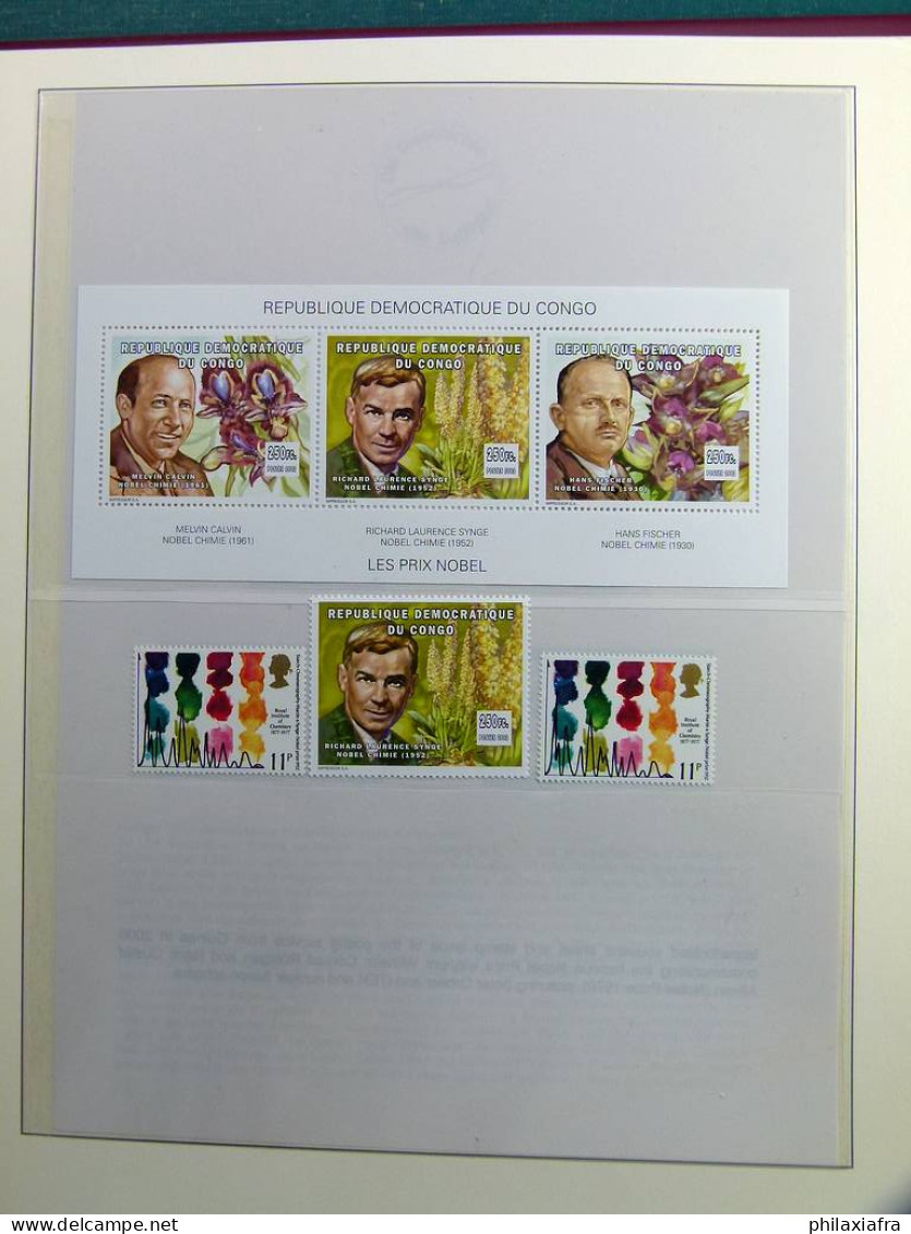 Collection thème des prix Nobel, album timbres neufs oblitéré histoire postale