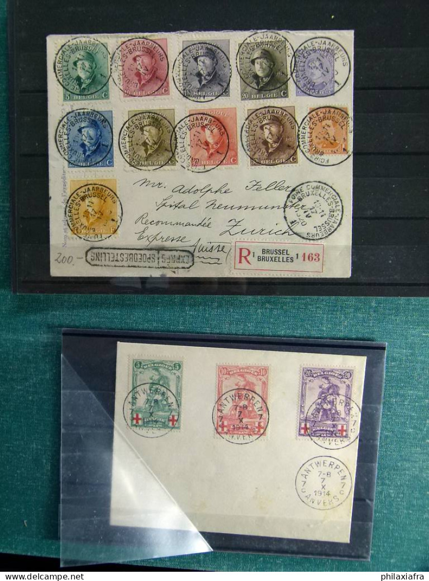 Lot Histoire Postale Belgique, Composé De 2 Enveloppe Une Voyagé, Une Non Voyagé - Verzamelingen