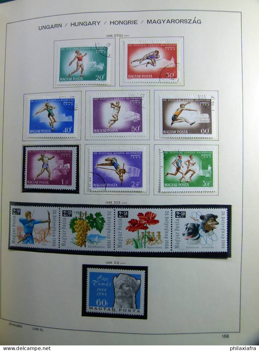 Collection Hongrie, sur album de 1964 à 1979, timbres, neuf ** et oblitéré