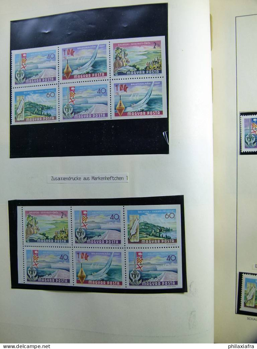 Collection Hongrie, sur album de 1964 à 1979, timbres, neuf ** et oblitéré