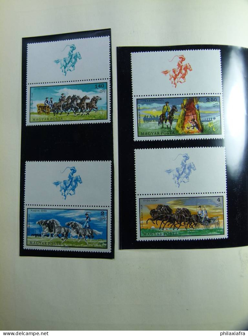 Collection Hongrie, sur album de 1964 à 1979, timbres, neuf ** et oblitéré