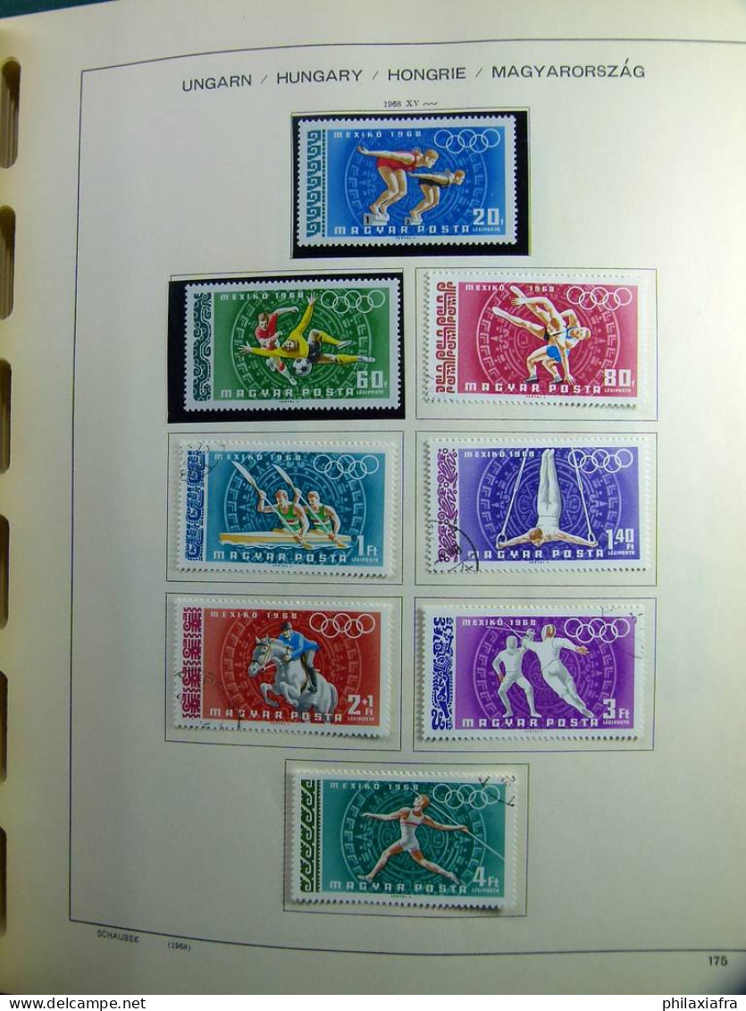 Collection Hongrie, sur album de 1964 à 1979, timbres, neuf ** et oblitéré