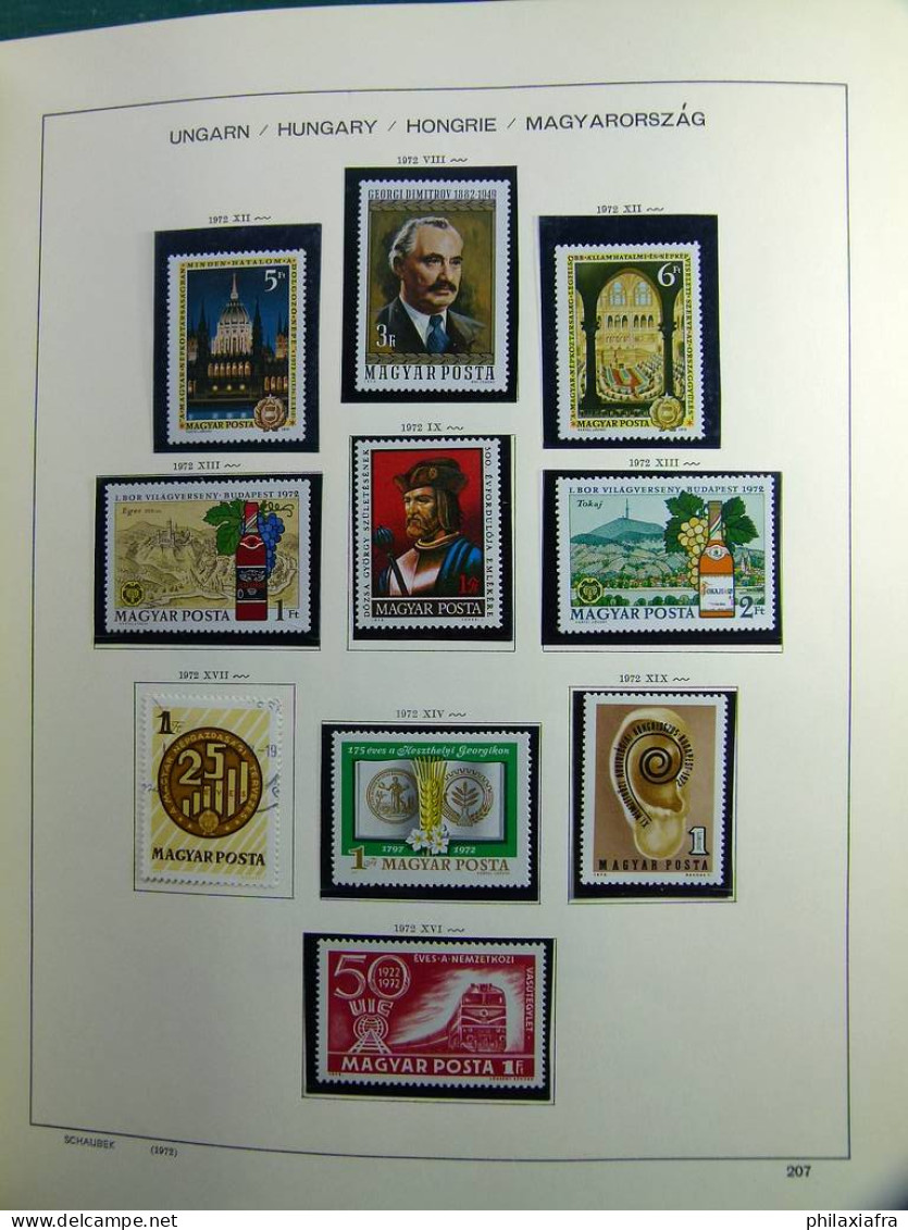 Collection Hongrie, sur album de 1964 à 1979, timbres, neuf ** et oblitéré