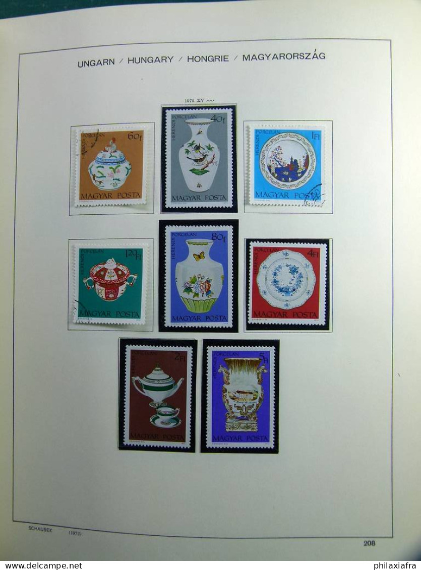 Collection Hongrie, sur album de 1964 à 1979, timbres, neuf ** et oblitéré