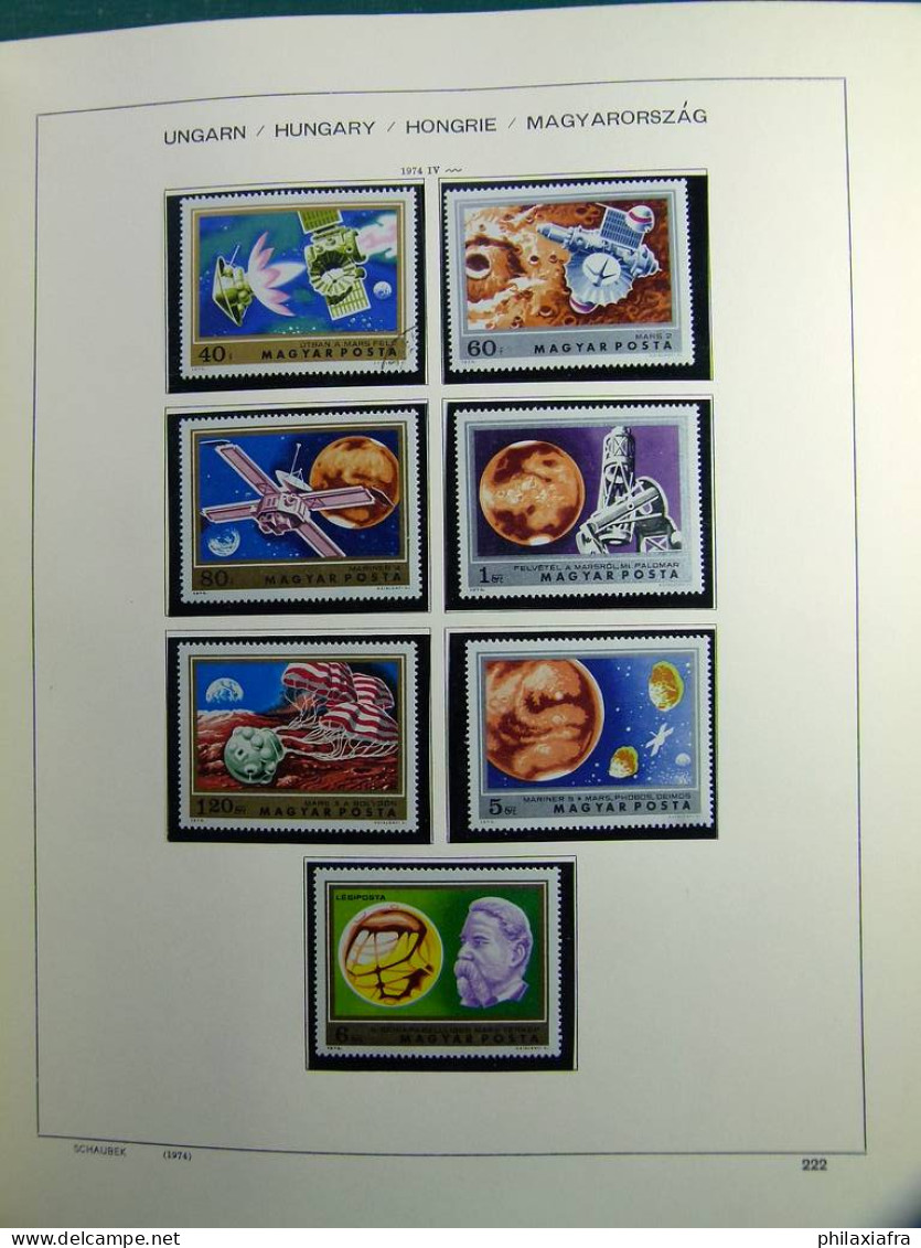 Collection Hongrie, sur album de 1964 à 1979, timbres, neuf ** et oblitéré