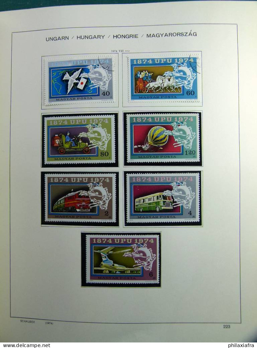 Collection Hongrie, sur album de 1964 à 1979, timbres, neuf ** et oblitéré