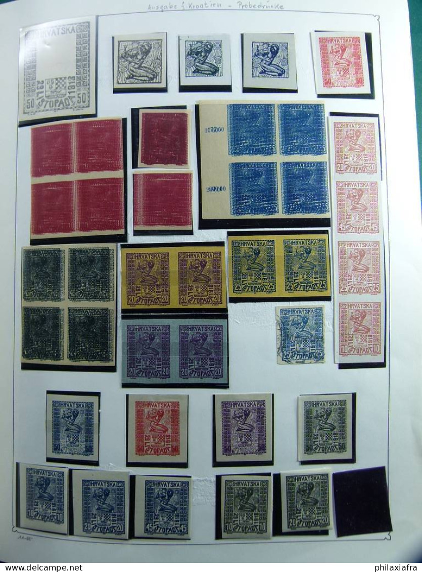 Collection Yougoslavie, album, 1918-70, timbres, neufs */** oblitéré spécialisé