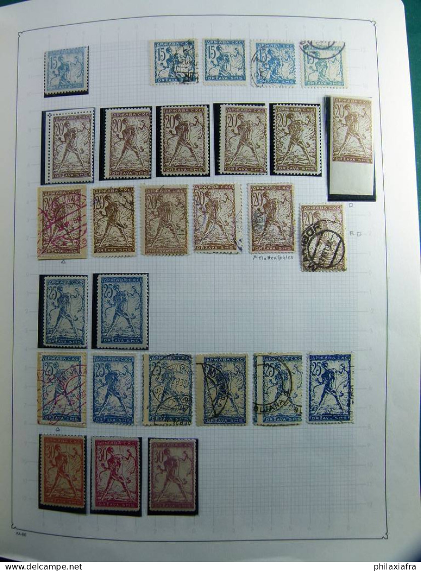 Collection Yougoslavie, album, 1918-70, timbres, neufs */** oblitéré spécialisé