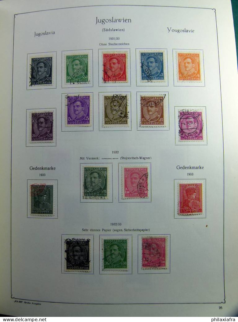 Collection Yougoslavie, album, 1918-70, timbres, neufs */** oblitéré spécialisé