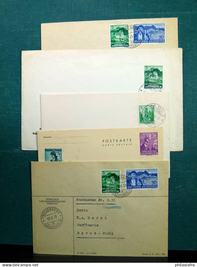 Collection Liechtenstein boite environ 150 enveloppes cartes FDC annes 30/40  CV