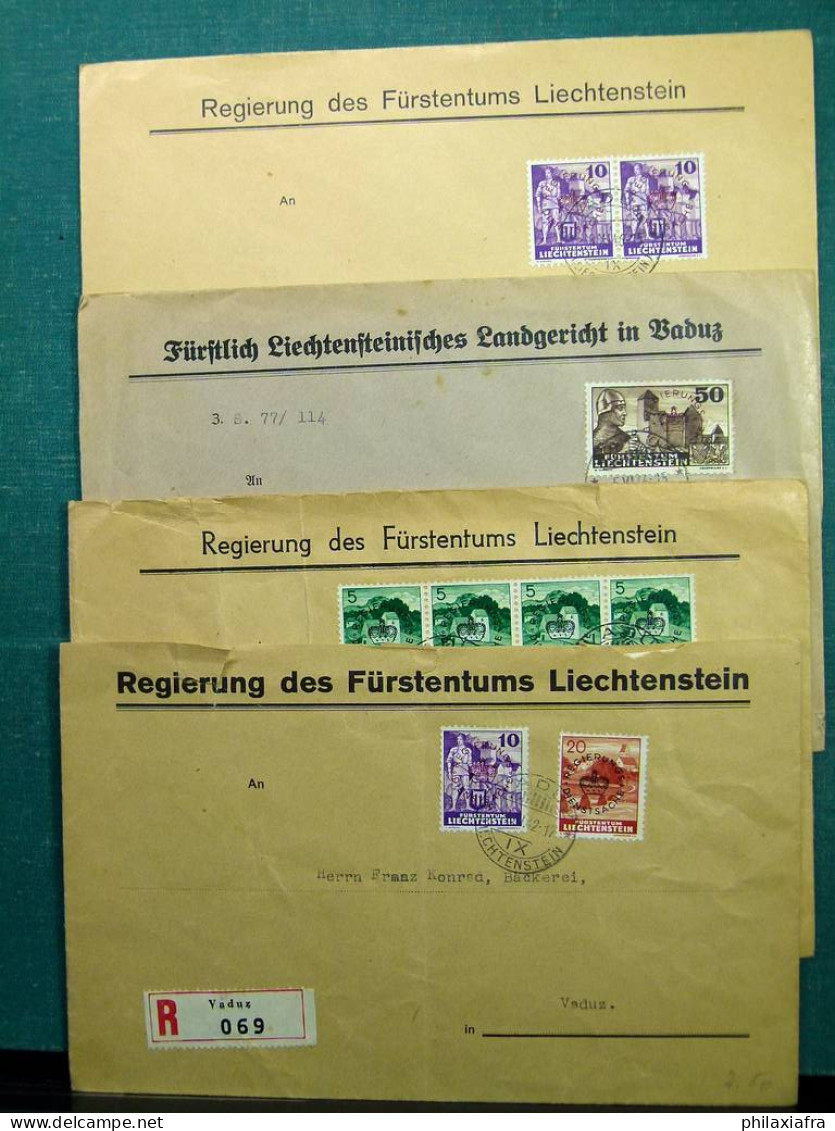 Collection Liechtenstein boite environ 150 enveloppes cartes FDC annes 30/40  CV