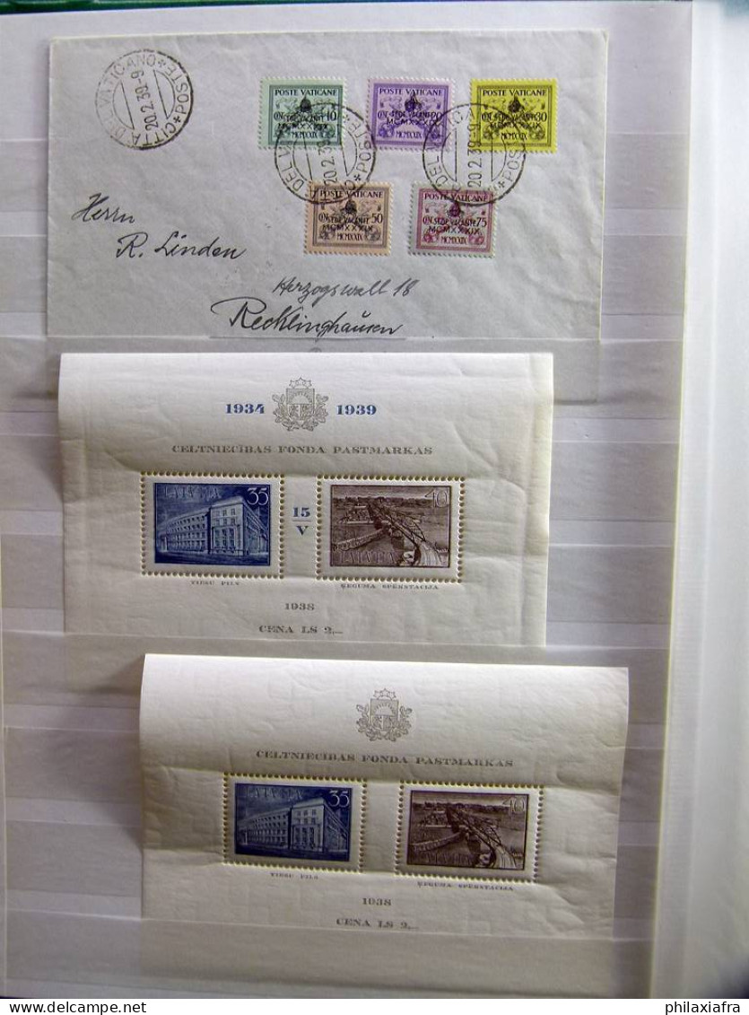 Stocker Europe classificateur timbres BF surtout neufs** enveloppe entire cartes