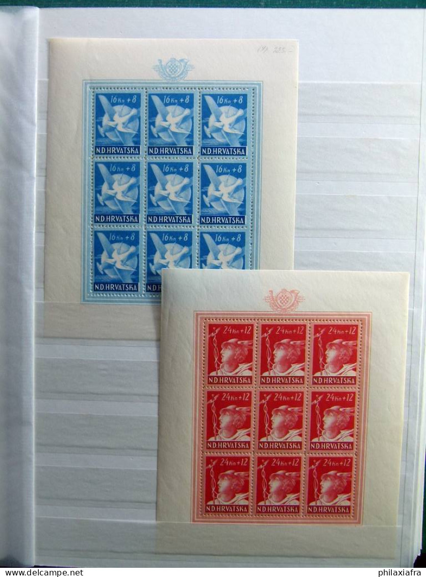 Stocker Europe classificateur timbres BF surtout neufs** enveloppe entire cartes