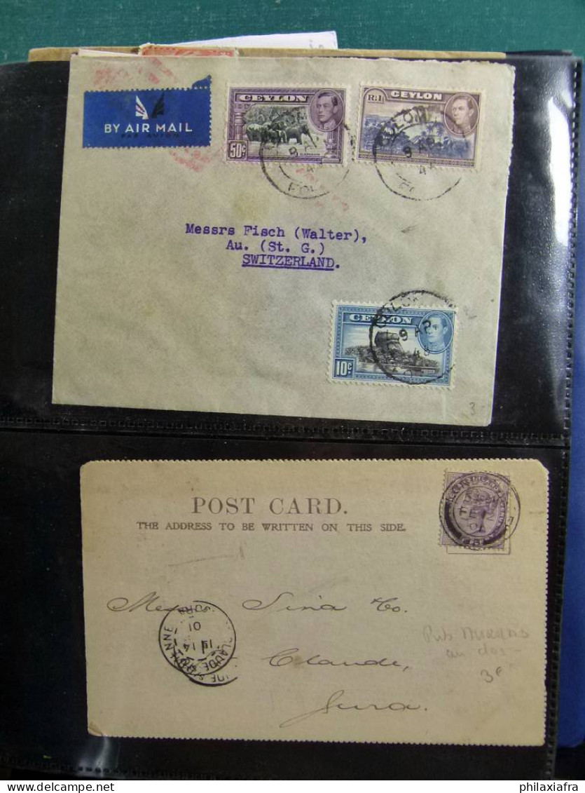 Collection Colonies anglaises, sur classeur, lettres, de la période classique