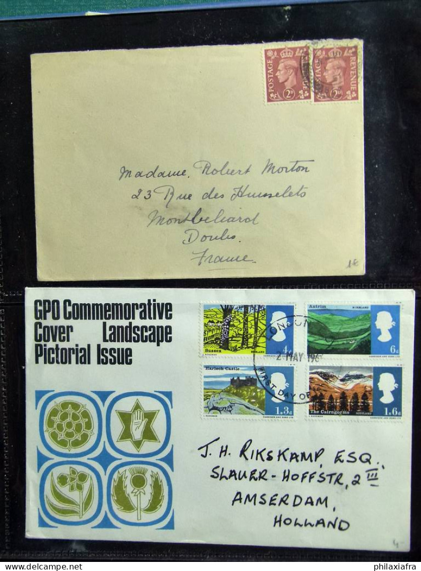 Collection Colonies anglaises, sur classeur, lettres, de la période classique