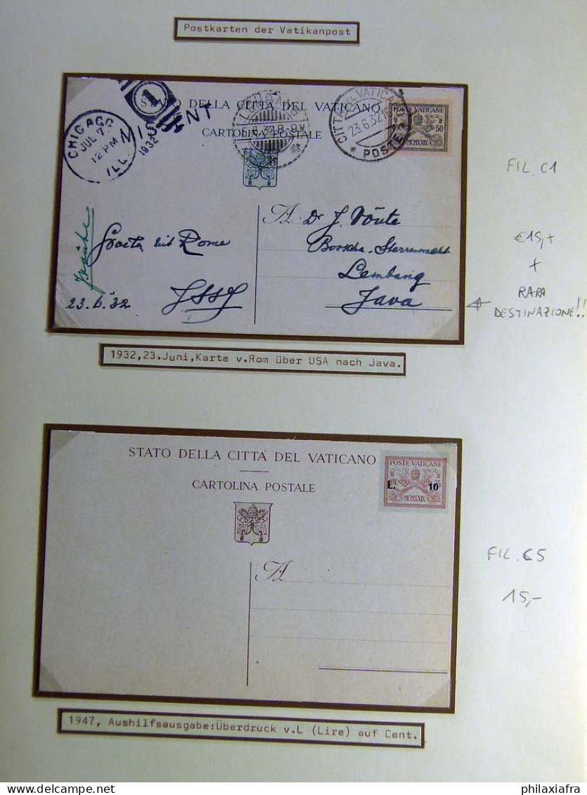 Collection Vatican, Issue D'une Exposition, Entire Postaux Aussi Filagrano C9/2 - Collections
