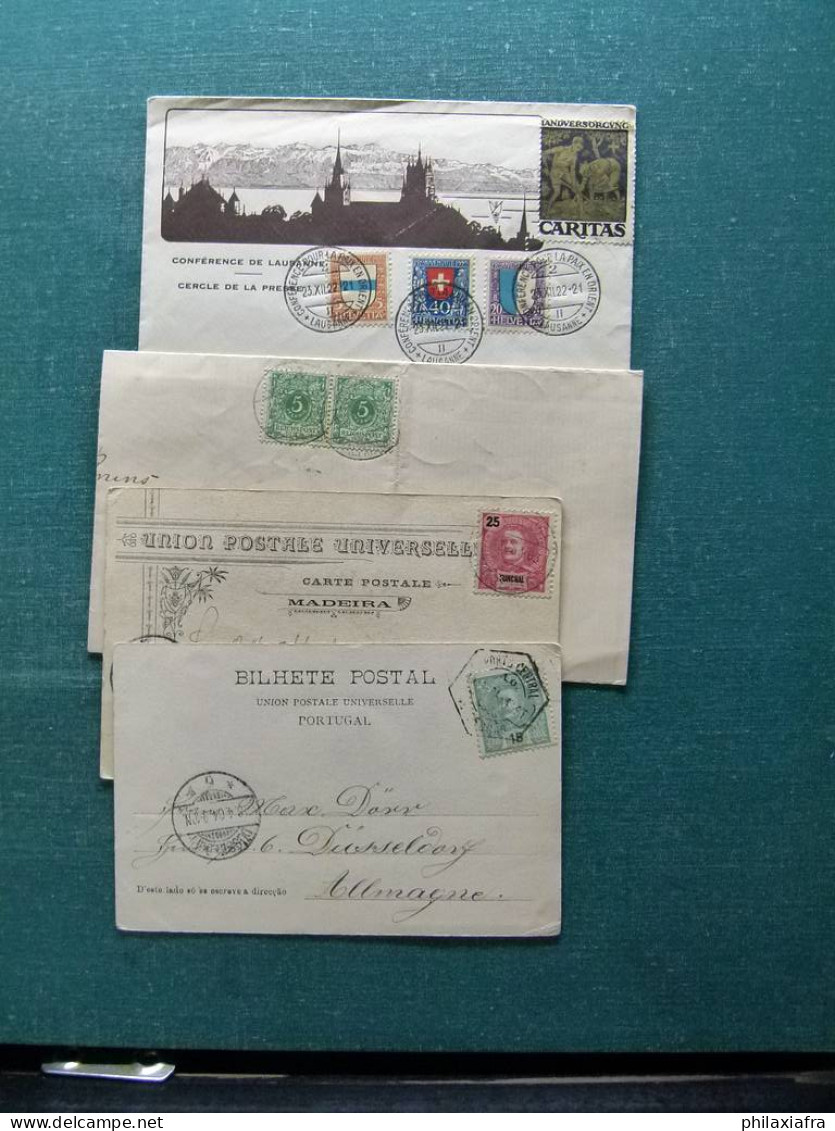 Europe-Monde Collection D'histoire Postale Enveloppes, Lettres, Cartes Voyagés - Collections (en Albums)