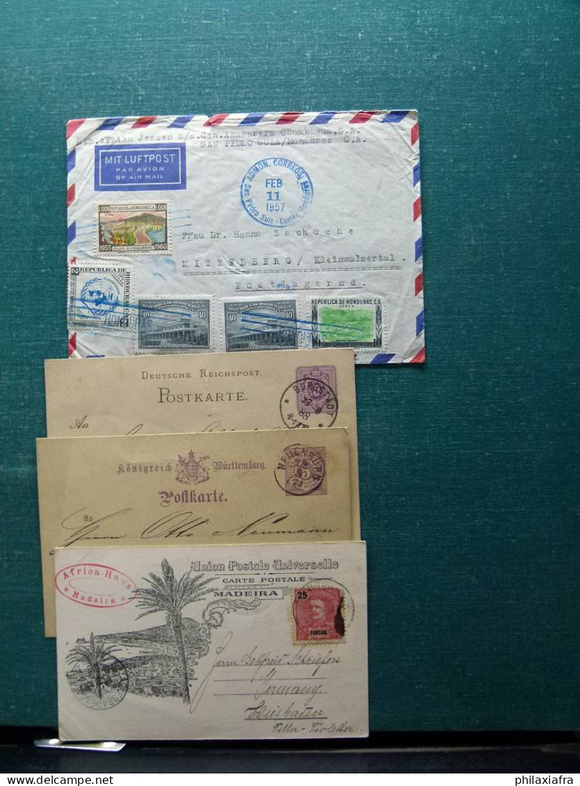 Europe-Monde Collection D'histoire Postale Enveloppes, Lettres, Cartes Voyagés - Collections (en Albums)