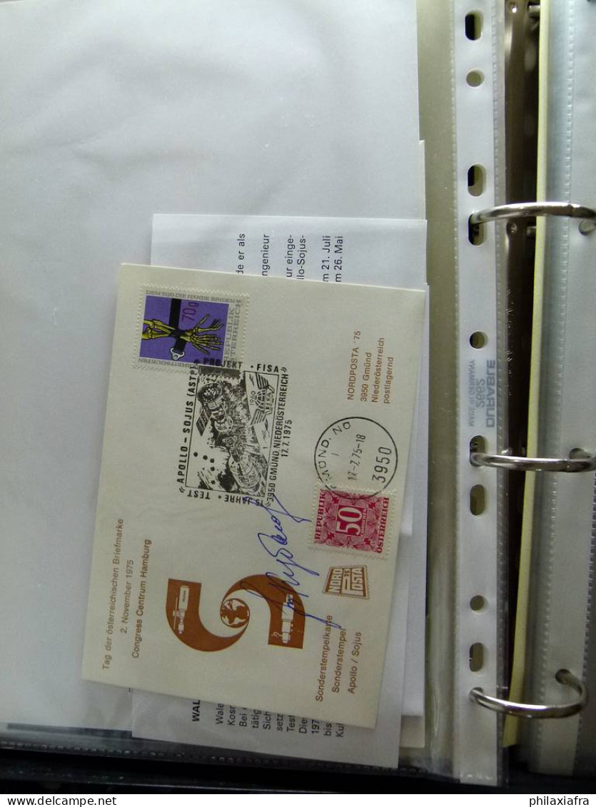 Lot De 14 BFet Enveloppes, Avec Signatures Manuscrites De Cosmonautes Et Sportif - Other & Unclassified