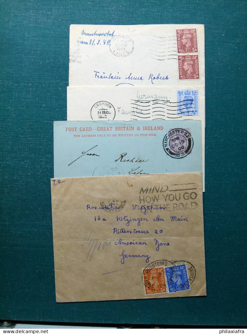 Lot De 24 Enveloppes Entire Postaux Et Cartes Anglais Jusqu'à Les Années 30/40 - Collections