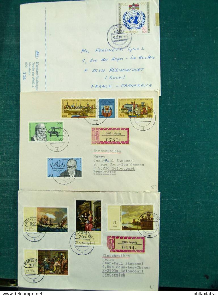 Collection thèmes divers surtout célébrités monuments avec FDC, Histoire postale