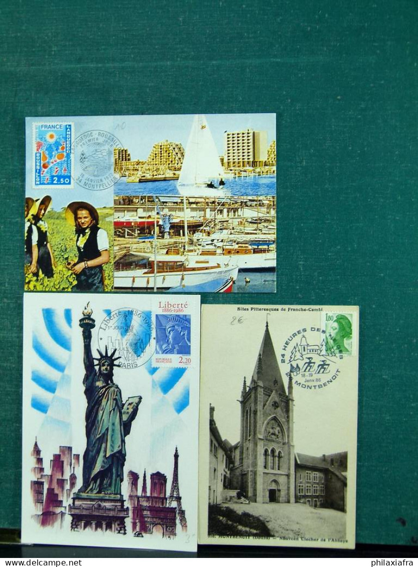 Collection thèmes divers surtout célébrités monuments avec FDC, Histoire postale