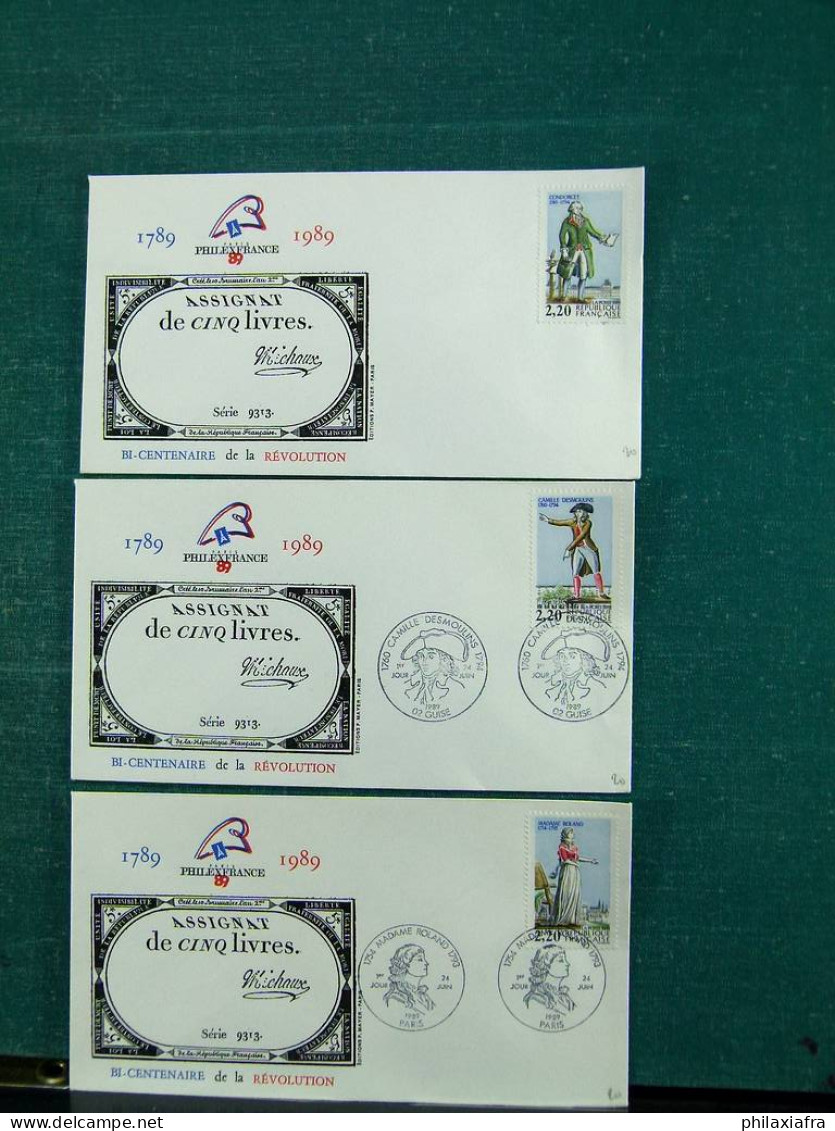 Collection thèmes divers surtout célébrités monuments avec FDC, Histoire postale