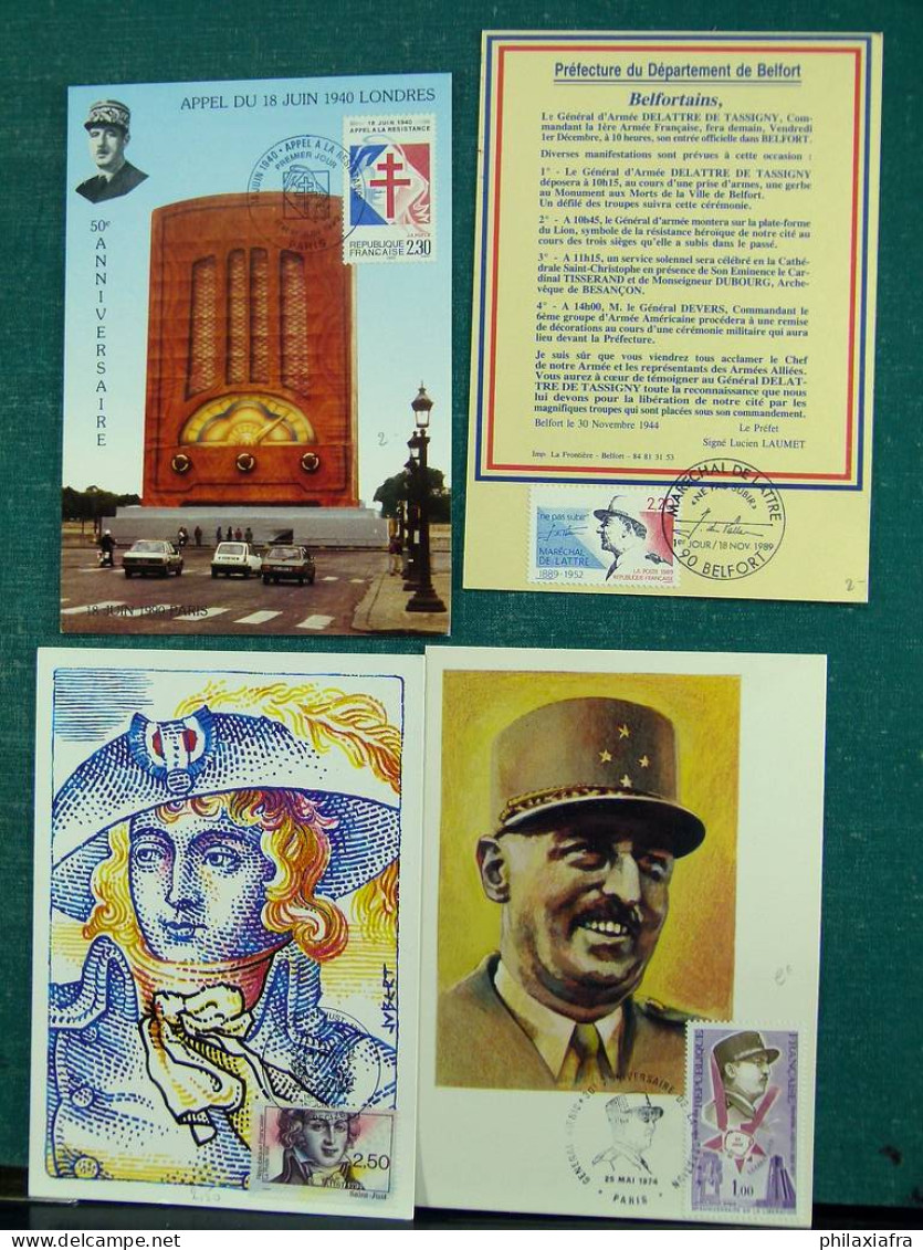 Collection thèmes divers surtout célébrités monuments avec FDC, Histoire postale