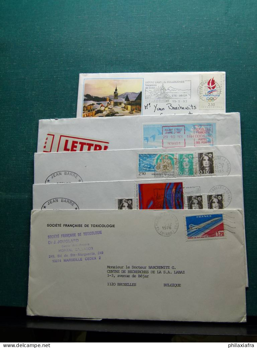 Lot France D'histoire Postale Boite: Enveloppes Et Cartes Postales Jusque '90  - Colecciones Completas