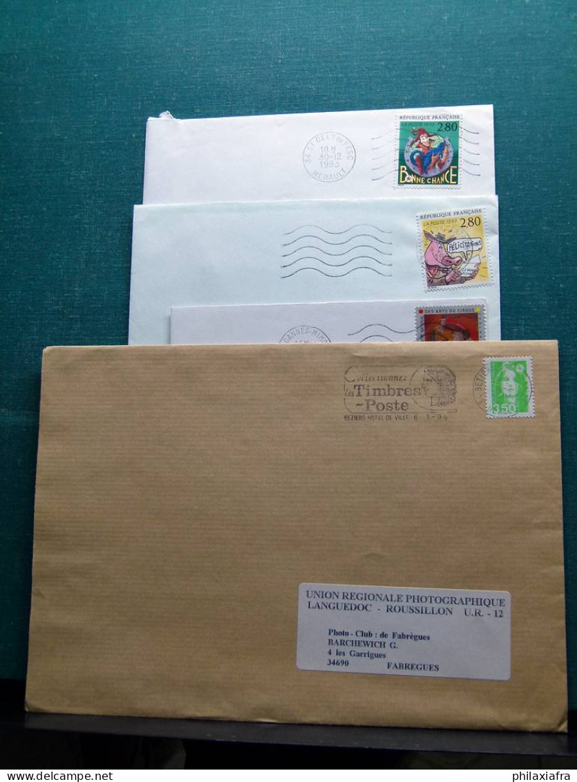 Lot France d'histoire postale boite: enveloppes et cartes postales jusque '90 