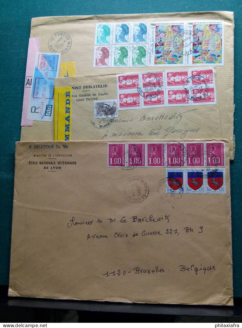 Lot France d'histoire postale boite: enveloppes et cartes postales jusque '90 