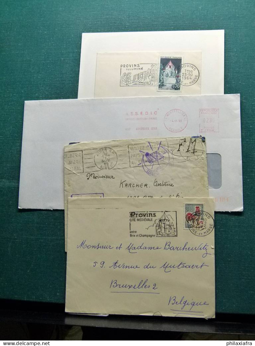 Lot France d'histoire postale boite: enveloppes et cartes postales jusque '90 