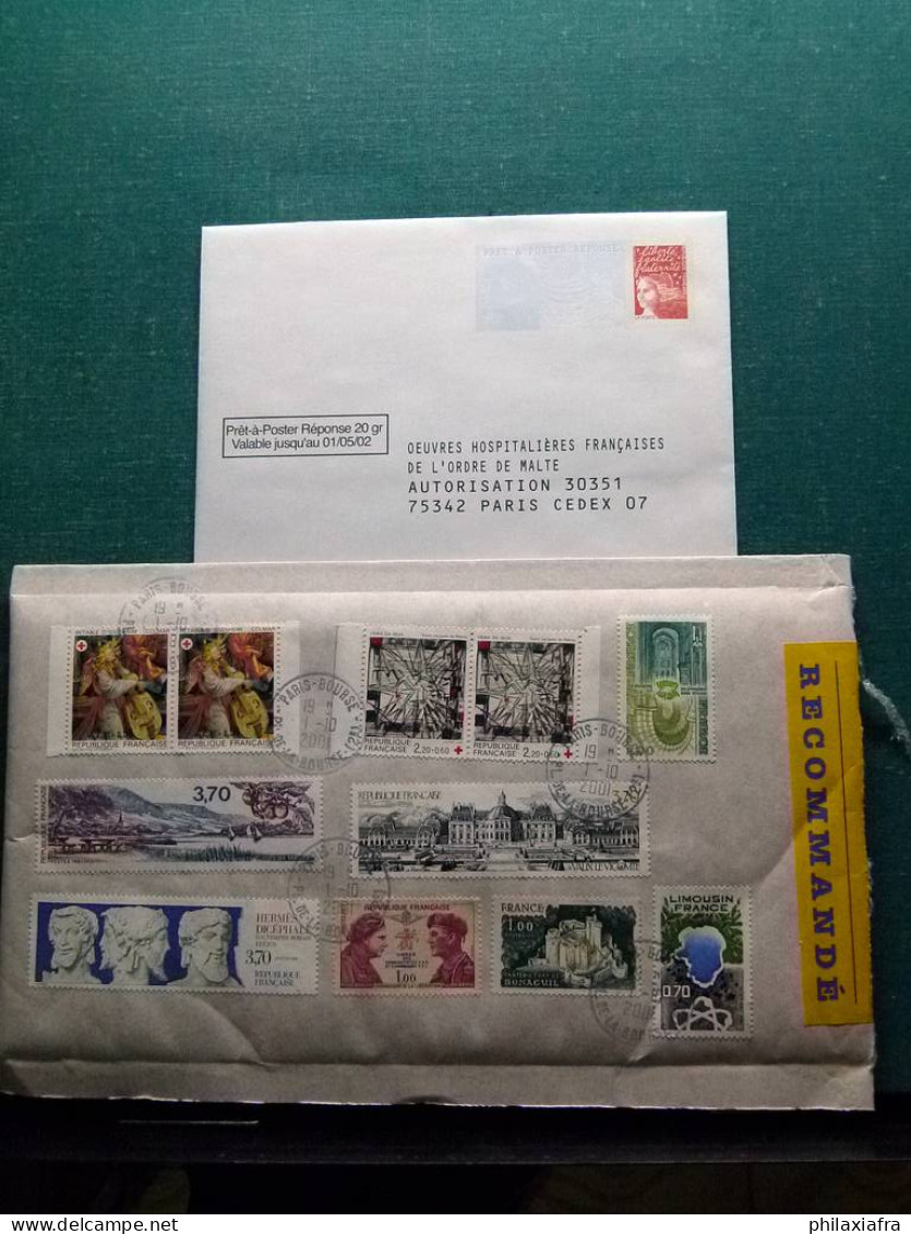 Lot France d'histoire postale boite: enveloppes et cartes postales jusque '90 