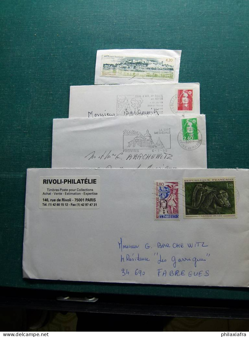 Lot France d'histoire postale boite: enveloppes et cartes postales jusque '90 