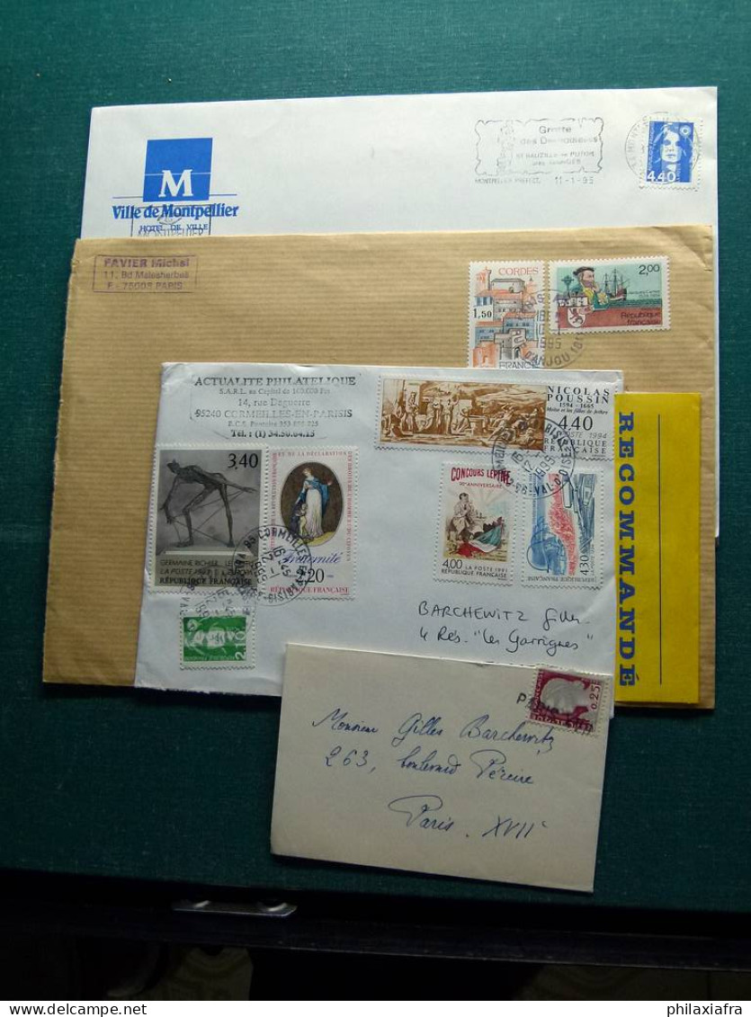 Lot France d'histoire postale boite: enveloppes et cartes postales jusque '90 