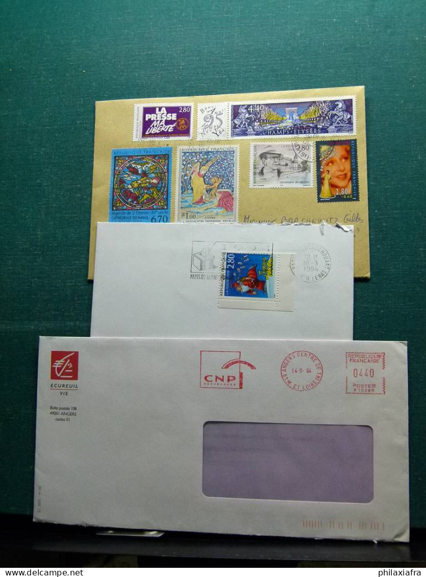 Lot France d'histoire postale boite: enveloppes et cartes postales jusque '90 