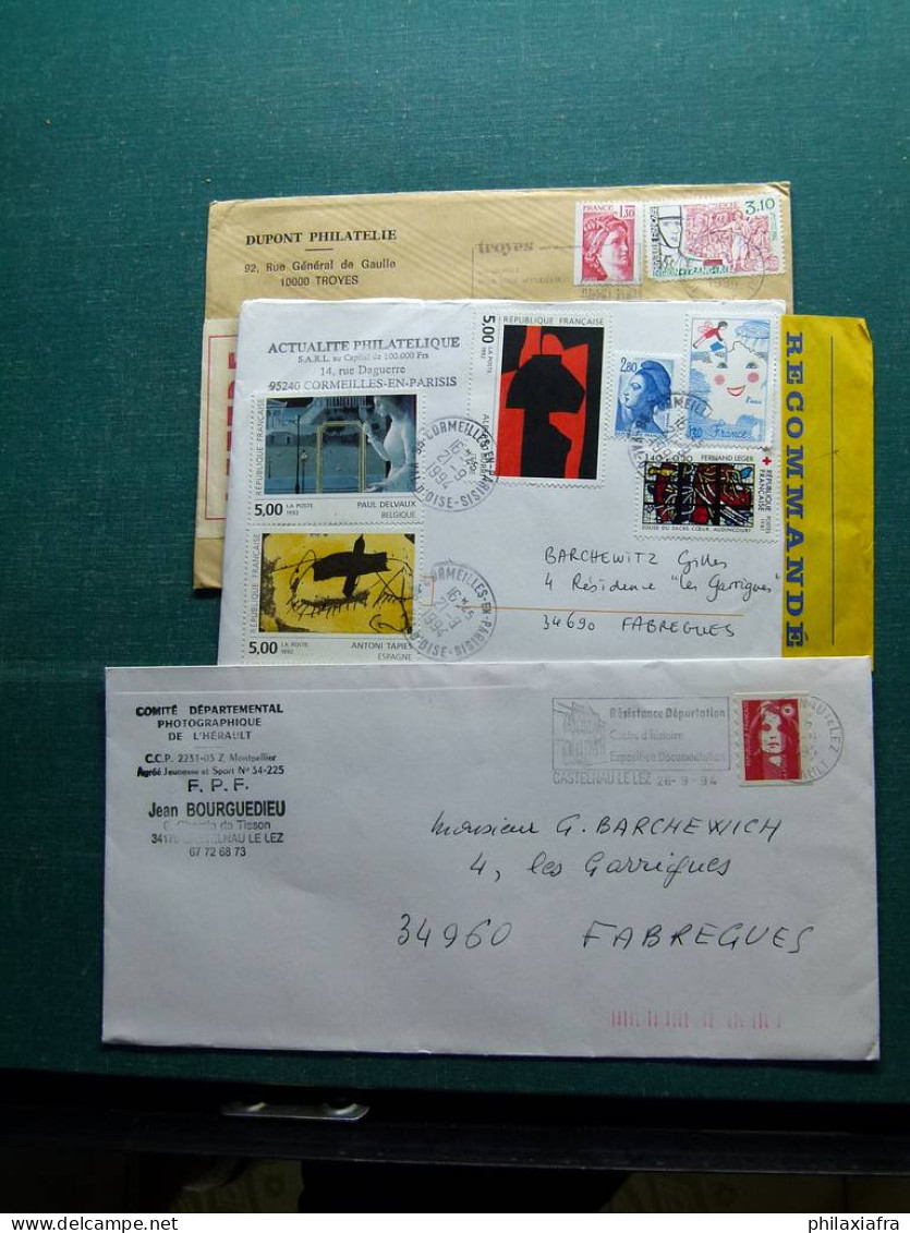 Lot France d'histoire postale boite: enveloppes et cartes postales jusque '90 