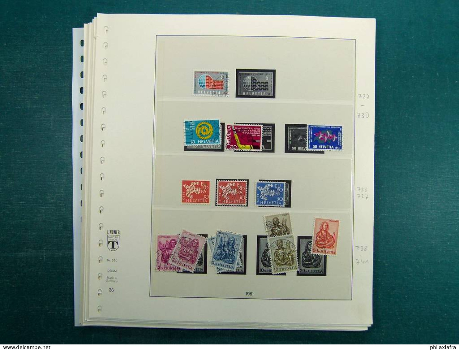Collection Suisse, Sur Pages D'album, Années 1960, Avec Timbres Oblitérés. - Collections