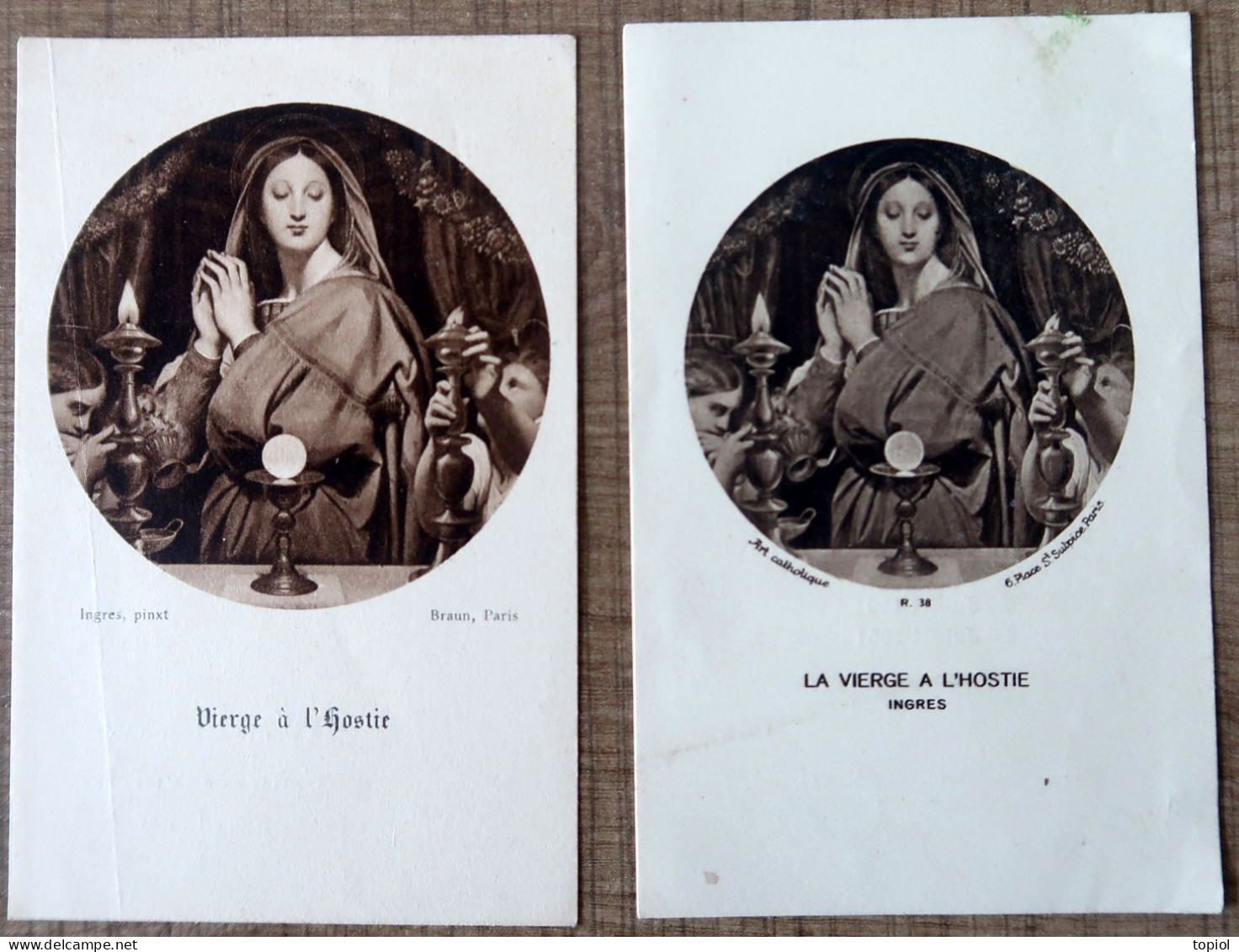 2 Images Pieuses (communion Solennelle Et Noce De Diamant 1934 - 1951) - Andachtsbilder