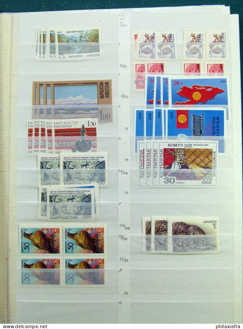 Collection Kirghistan, Sur Pages De Classeur, De 1992 à 2003, Avec Timbres Neuf - Kirgisistan