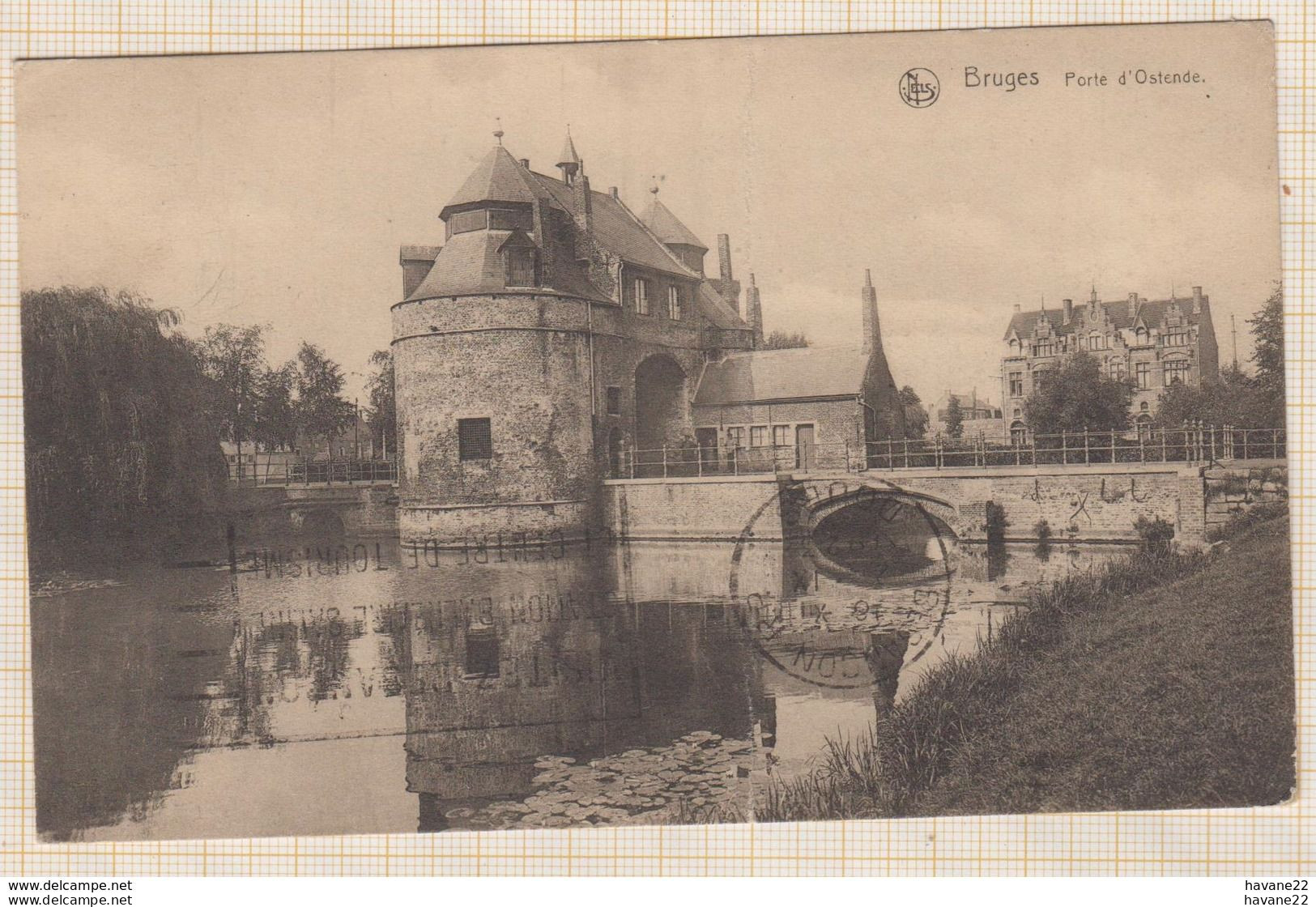 8AK4337 BRUGES PORTE D'OSTENDE 2 SCANS - Brugge