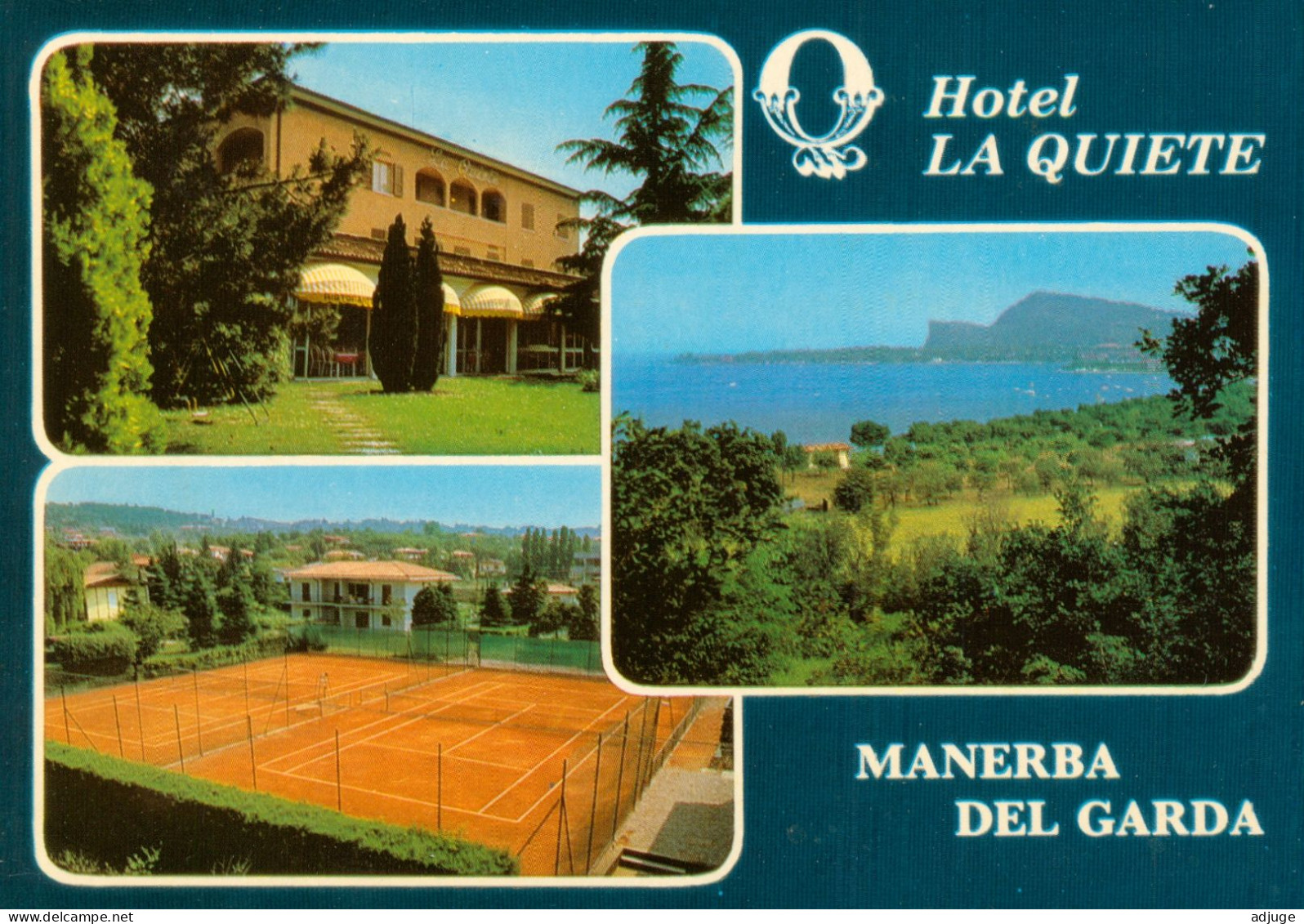 CPM- Espagne - MANERBA DEL GARDA - Hotel "LA QUIETE"_ Multivues - Tennis * TBE - Navarra (Pamplona)