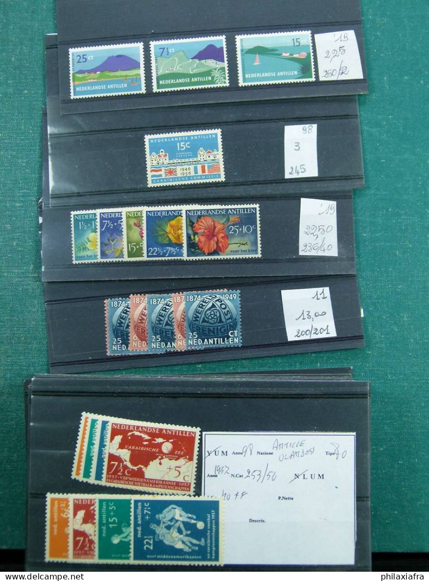 Collection Antilles, Curaçao Et Indes Néerlandaises, Sur Cartes, Avec Timbres  - Collections