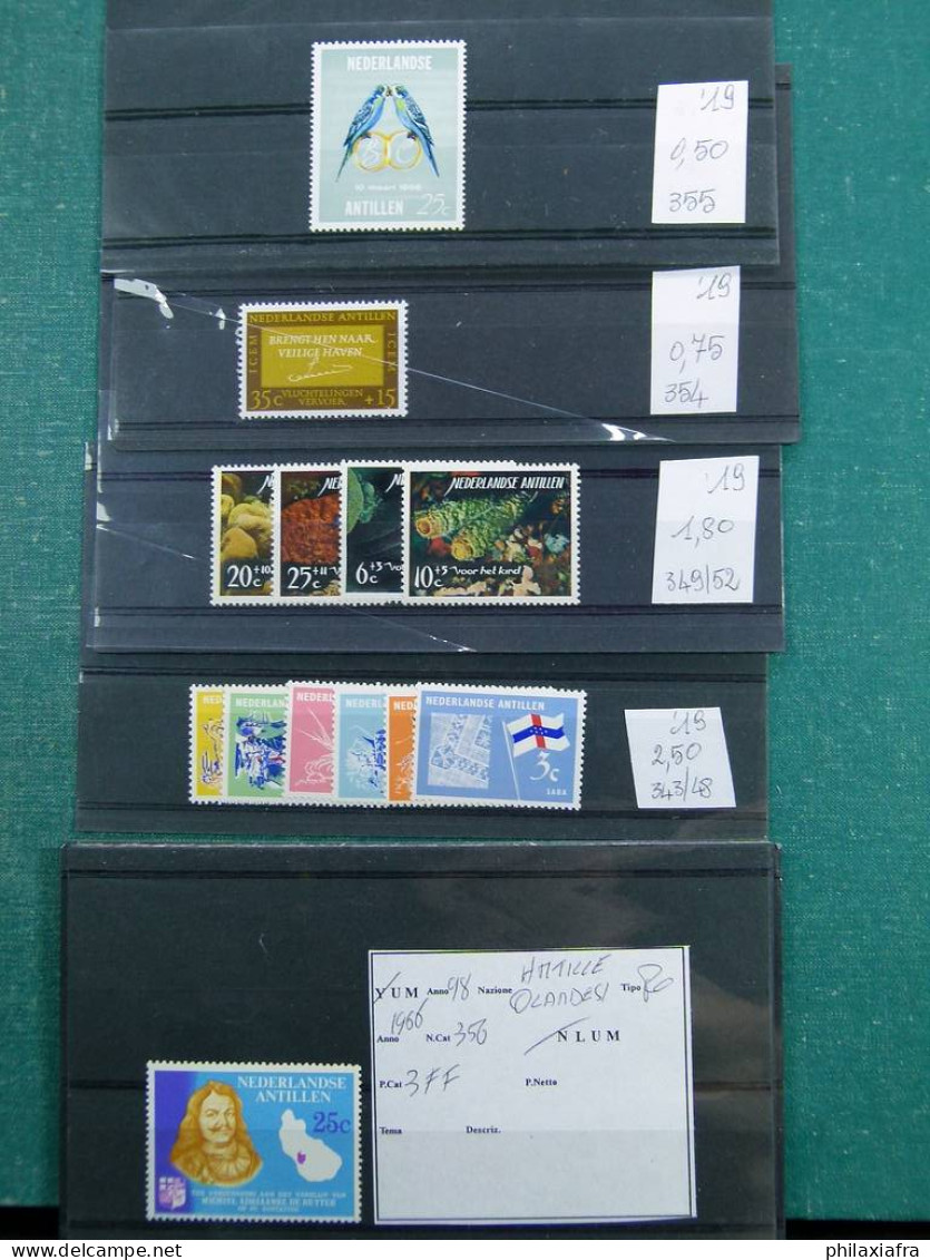 Collection Antilles, Curaçao et Indes Néerlandaises, sur cartes, avec timbres 